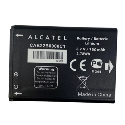 Battery CAB22B0000C1 For Alcatel 2010D OT-356 OT-665 CAB22D0000C1 750mAh 3.7V - Image 1 of 4