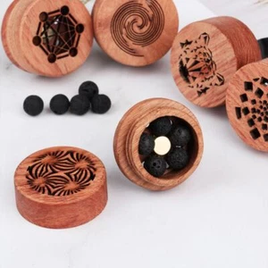 Carved Aromatherapy Wooden Car Aromatherapy Clip Essential Oil Car Diffuser - Picture 1 of 16