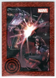MARVEL UNIVERSE 2014 GREATEST BATTLES EXPANSION RED PARALLEL 105 CAPTAIN AMERICA - Picture 1 of 2