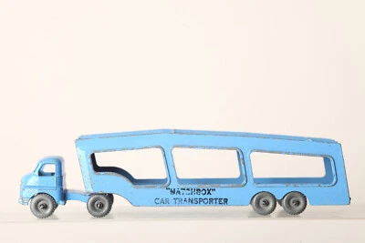 Matchbox Lesney No 2   1:87 Car Transporter Autotransporter blau 1957  (240512) - Bild 1 von 3