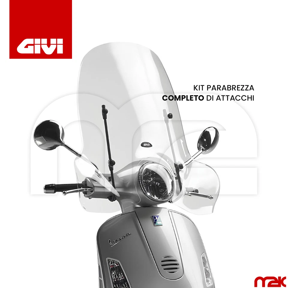 Windscreen Transparent Givi 104a Fitting A104a for Piaggio Vespa LX 150 2006