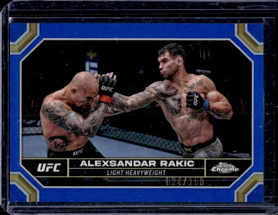 2024 Topps Chrome UFC Alexsandar Rakic Blue Refractor #24/150