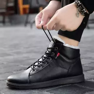 Men's Winter Warm Snow Boots High Top Plush Thickening Boots Waterproof Antiskid - Picture 1 of 25