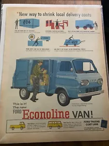 Anuncio de furgoneta Ford Econoline 1961 vintage - Imagen 1 de 1