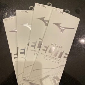 Mizuno Elite Golf Glove Men's Left-Hand Size Medium/Large (For Righties) 4-Pack - Picture 1 of 5