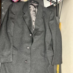 Vintage Wool Tweed Overcoat JG Chappel Made In Britain Mens 42 L - Picture 1 of 12