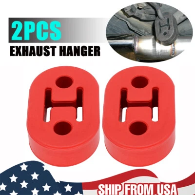 2Pcs Universal Car Tail Pipe Exhaust Mounting Bracket Hangers Repair Tool Part - Image 1 of 4