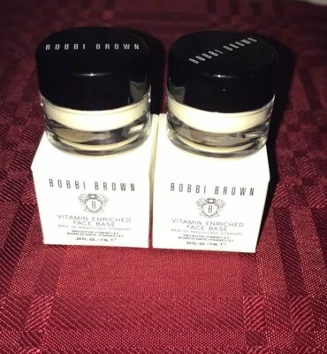2X Base Facial Enriquecida com Vitamina Bobbi Brown 0,24 oz/7 ml Cada = 0,48 oz/14 ml Total Nova - Imagem 1 de 3