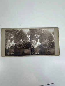 Ende 1800 Stereoview Hohe Tatra mit Schnee & See - Bild 1 von 2