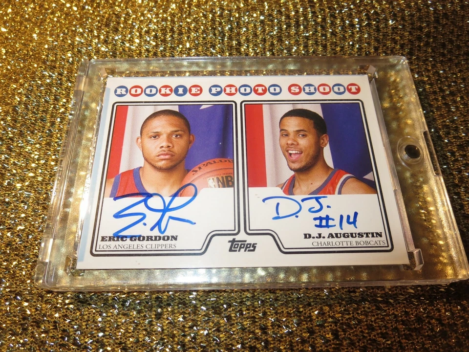 Eric Gordon Augustin 2008 Topps NBA Rookie Photo Shoot LA Clippers SIGNED Auto - Image 1 of 4