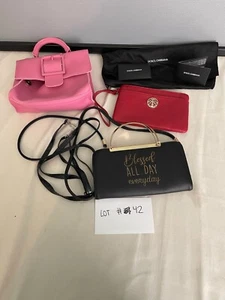 LOTE de 4 carteras/bolsos de mano/bolsos bandolera usados - paquete sin marca ligeramente usado #42 - Imagen 1 de 7