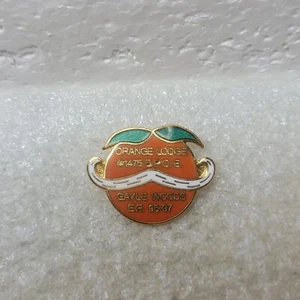 Vintage Orange Lodge #1475 BPOE Gayle Woods ER 96-97 Emaille Anstecknadel goldfarben - Bild 1 von 4