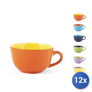 12x Tazze Da Tè/Cappuccino Home Samba In Ceramica Colori Assortiti Cc240 - Imagen 1 de 10
