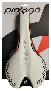 Prologo White/Red/Black Road Bike Made In Italy Pro Ti Solid Womens Saddle - Picture 1 of 3