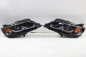 FITS 2014-2020 Chevy Impala Black LED Dual DRL Tube Projector Headlights