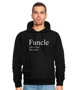 Funcle Hoodie Cool Uncle Humour Novelty - Picture 1 of 2