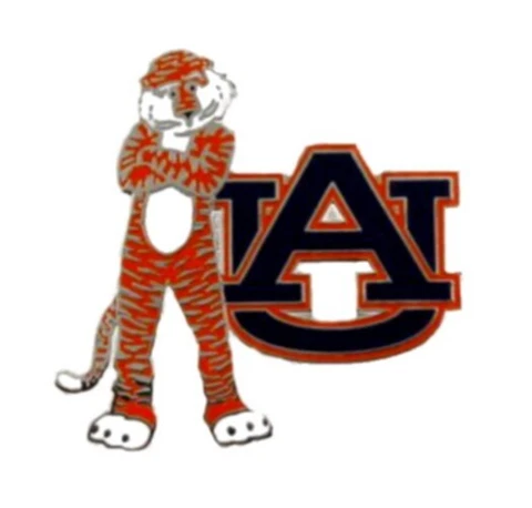 Auburn Tigers Pins Auburn University Pins Team Mascot Aubie College NCAA Pin Cover