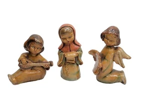 Italy Nuns Angels Nativity Figurines Italian Set Of Three Singing 3.5" H Vintage - Picture 1 of 11