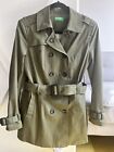 Ladies French Connection Trench Coat Size 10 UK 42 Double Breasted