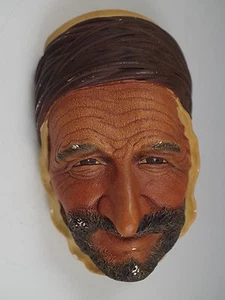  BOSSONS ENGLAND CHALKWARE PERSIAN -WALL PLAQUE,  CHARACTER HEAD - Picture 1 of 4