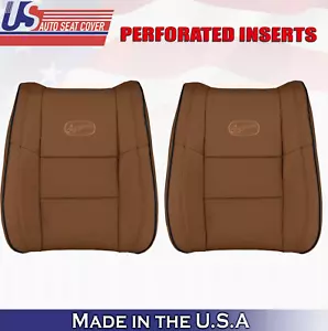 2011 to 2020 For Jeep Grand Cherokee Overland Front Set Top Leather Covers Brown - Picture 1 of 10