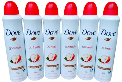 Dove Body Spray go fresh Antiperspirant apple & white tea 250ml /8.45oz (6 Pack) - Image 1 of 3