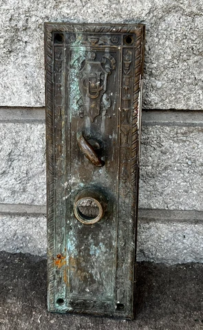 Cass Gilbert Union Central Tower Cincinnati Bronze Door Back Plate Turn Lock Cover