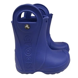 Kids Crocs Handle It Rain Boots Blue 12803 Size 7 Toddler Rubber Boots - Picture 1 of 9