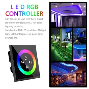 Wall Mounted Touch Switch Glass Panel Controller DC12-24V  4A *3CH For RGB LED - Picture 1 of 12