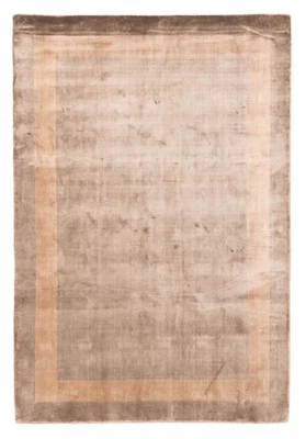 6'7" x 9'8" Hand loomed Area Rug Traditional Viscose Oriental Carpet - Image 1 of 4