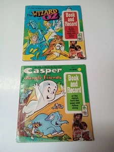 Casper Jungle Friends Book 45 Record & Wizard of Oz Book 45 Record - Good+ - Picture 1 of 18