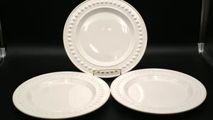 "Juego de 3 platos de cena Nancy Calhoun Del Mar blanco perla 11,25"" usados en excelente estado" - Imagen 1 de 5