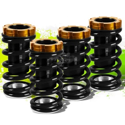 MUELLE COILOVER AJUSTABLE ALTURA 1-4" NEGRO ESCALA PARA 88-00 CIVIC EG/EK NEGRO Foto 1 de 4