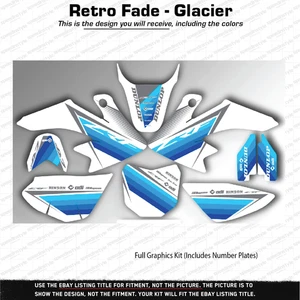 Graphics Kit for Honda CRF450R CRF 450R (2021-2024) Retro Fade - Glacier Decals - Foto 1 di 7
