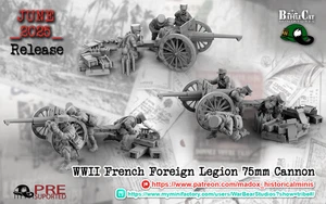 28mm WW2 French Foreign Legion 75mm Artillery - AT - Bolt Action Compatible - Bild 1 von 1