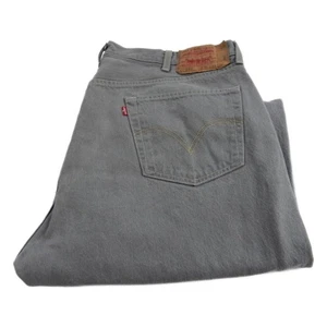 Levi 501 Jeans Regular Straight Grey Waist 44 Leg 34 W44 L34 Button Fly (Q6687) - Picture 1 of 11