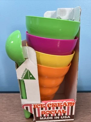Ice Cream Social Set 4 Tumbler - Built In Straw - Unbreakable Scoop - Made USA - Image 1 of 4