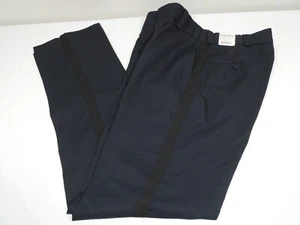 NEW FLYING CROSS 3900 MENS 37X36 COMMAND PANTS NAVY WITH BLACK STRIPE UNHEMMED - Picture 1 of 2