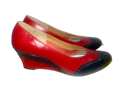 Magdesians Women’s Vintage Wedge Pumps size 6N Retro Grandmacore Pin Up w/Box - Image 1 of 4