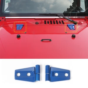 Cubierta decorativa de bisagra del capó del motor delantero para Jeep Wrangler JK JKU 2007-2017 azul - Imagen 1 de 8