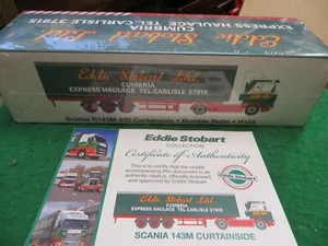 ATLAS EDITIONS EDDIE STOBART SCANIA R143M 420 CURTAINSIDE H158 1/76 SEALED - Picture 1 of 7