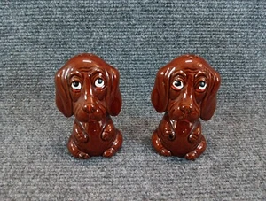 Estatuillas de cachorro kitcsh vintage retro kitsch perro salero y pimentero - Imagen 1 de 8