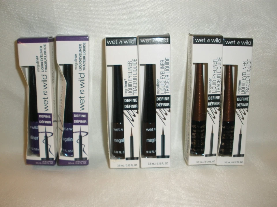 New Lot of 2 Wet N Wild Megaliner Liquid Eyeliner Choose Your Color - image 1 of 1