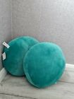 1pcs Soft Velvet Round Cushion Filled 38cm Diameter Green Plush Pillow 