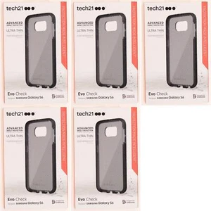 LOT OF 5 Tech21 Case Samsung Galaxy S6 - Smokey Black Smokey Grey Galaxy S6 - Picture 1 of 4