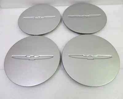 FORD THUNDERBIRD 1993-1996 SILVER CENTER CAPS - SET 4 - 3742 - F4SC-1A096-AA OEM - Изображение 1 из 4