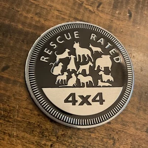 1 insignia de guardabarros para perro gato clasificación de rescate 4x4 para emblema Jeep Wrangler YJ JL JK EE. UU. - Imagen 1 de 5