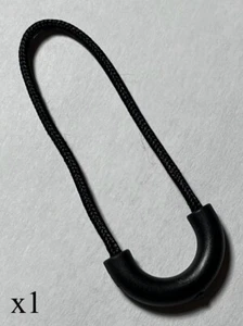 One 1 Pz Cerniera Tirare Ricambio Cavo di Prolunga Manico U Tab Tag Extender, Nero - Foto 1 di 4
