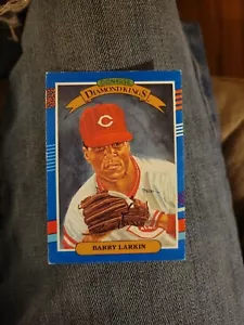 1990 Donruss Diamond Kings Barry Larkin Card (No Period After Inc) Card Error - Picture 1 of 3