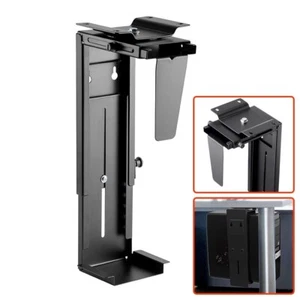 Under Desk CPU PC Mount Holder Adjustable Computer Tower Case Rotate Home Office - Picture 1 of 6
